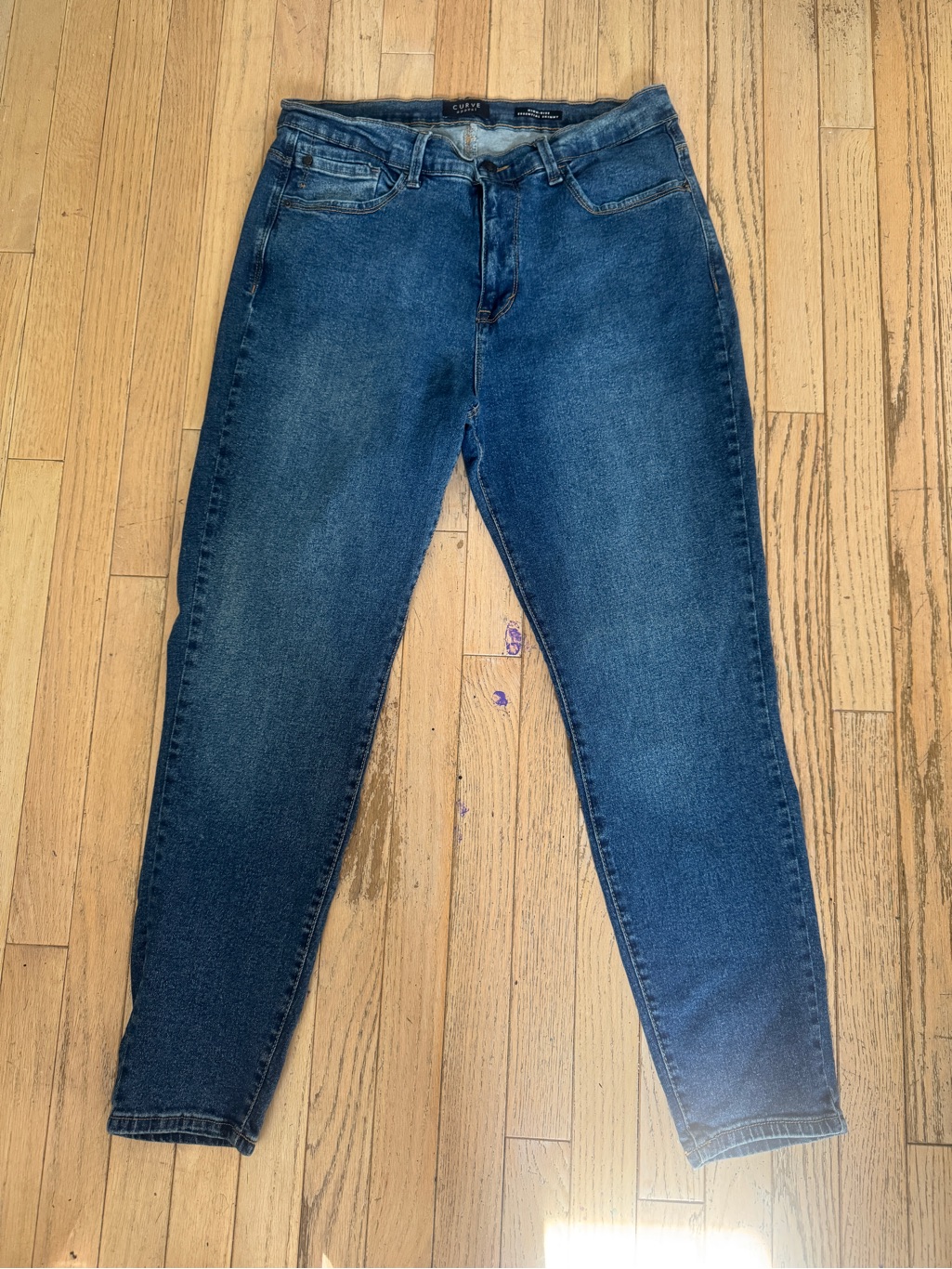 Classic High-Rise Dark Blue Women's Jeans